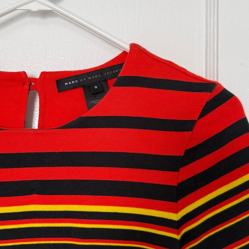 Marc By Marc Jacobs Red and Black Striped Shirt